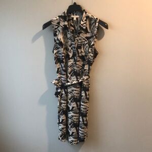 Dana Buchman career wear sleeveless modern brush strokes dress, Sz XL